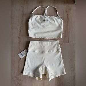 MONDAY Body Ivory Olympic Tank and bike shorts